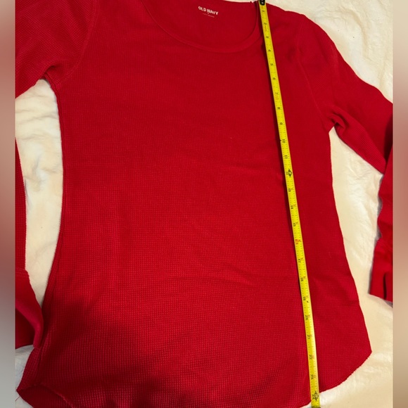 Old Navy Red Waffle Knit Long Sleeve T-Shirt - Picture 5 of 6